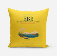 Thumbnail for Entebbe International Airport (EBB) design on yellow pillow