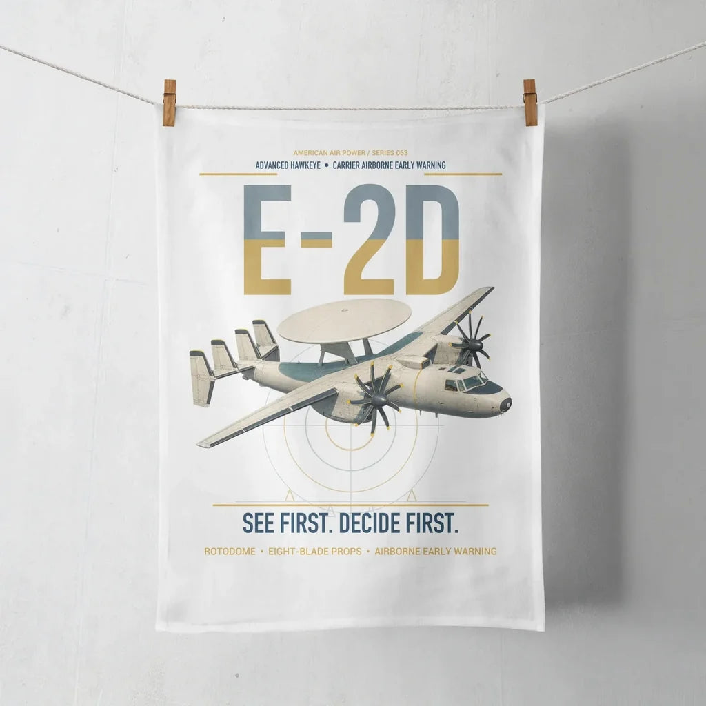 E-2D Advanced Hawkeye design on white towel