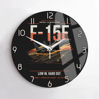 Thumbnail for F-15E Strike Eagle design on black no frame wall clock