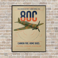 Thumbnail for IAR 80C vertical canvas print - framed - beige background