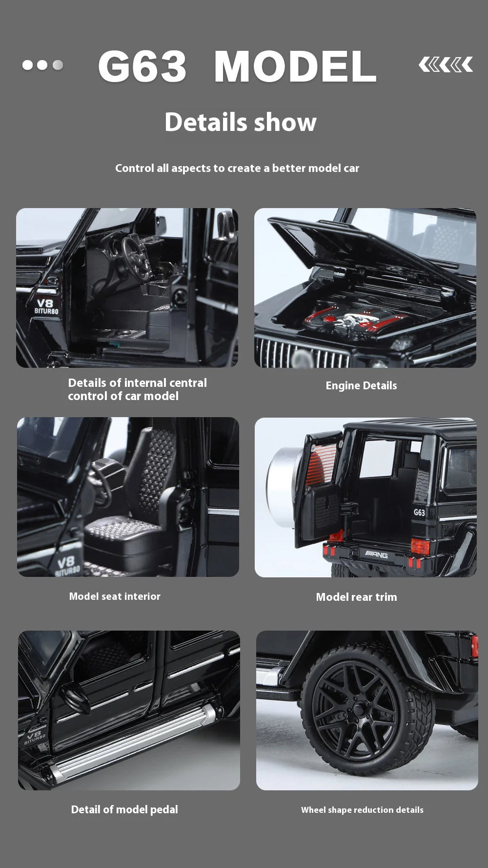 1:32 G63 Alloy Model - view 5