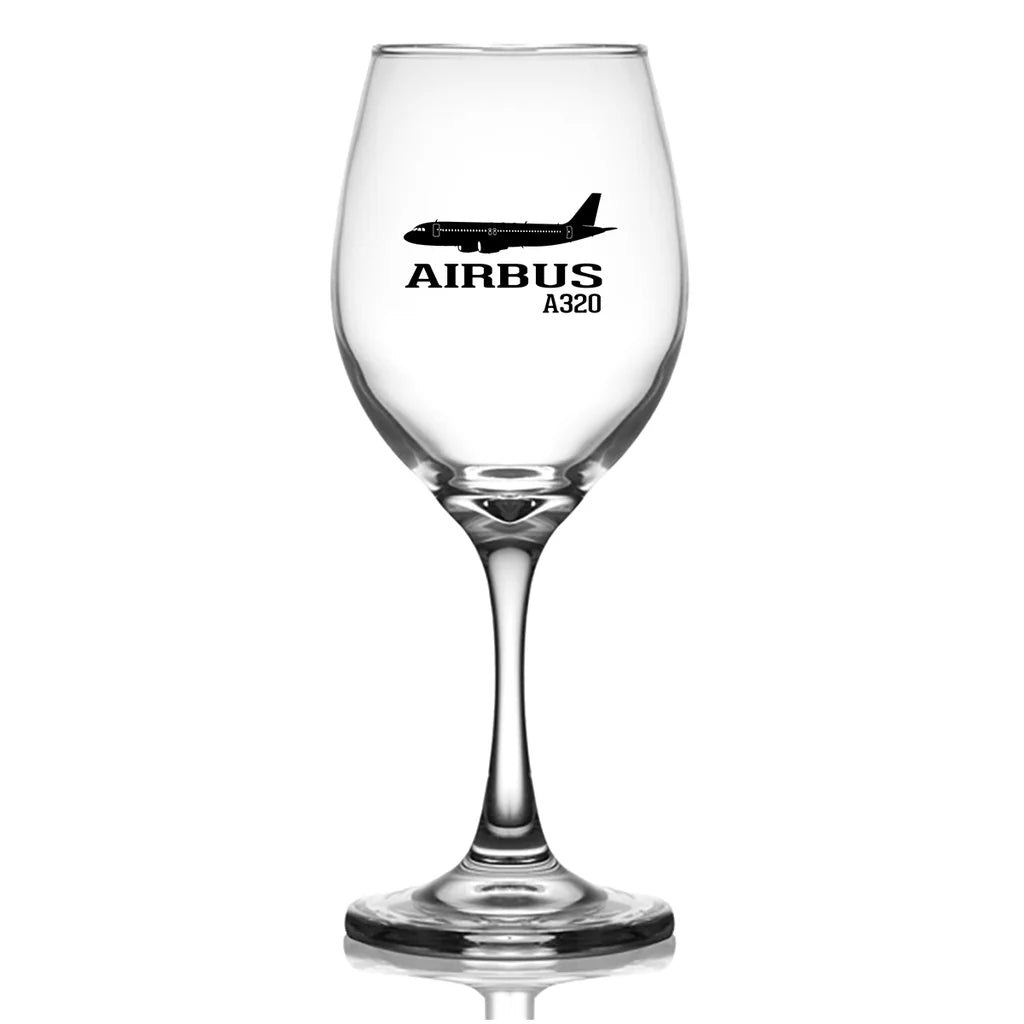 Customisable Airbus A320 Wine Glass - view 2