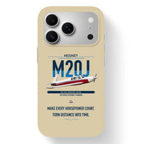 Thumbnail for Mooney M20J 201 design on beige magsafe iphone case, for iPhone 17 Pro
