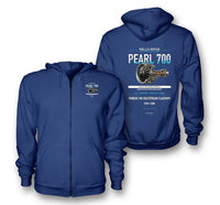 Thumbnail for PEARL 700 design on blue zipped hoodie