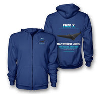 Thumbnail for AgEagle eBee X design on blue zipped hoodie