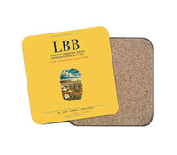 Thumbnail for Lubbock Preston Smith International Airport (LBB) design on yellow 1 piece coaster