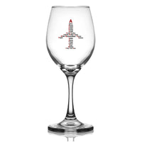 Thumbnail for Customisable Aviation Alphabet Wine Glass - view 2
