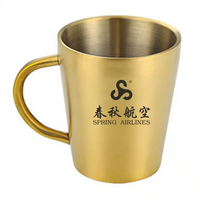 Thumbnail for Spring Airlines Stainless Steel Coffee mug in gold