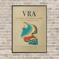 Thumbnail for Juan Gualberto Gómez Airport VRA — Varadero vertical canvas print - framed - beige background