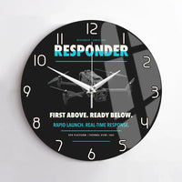 Thumbnail for BRINC Responder design on black no frame wall clock