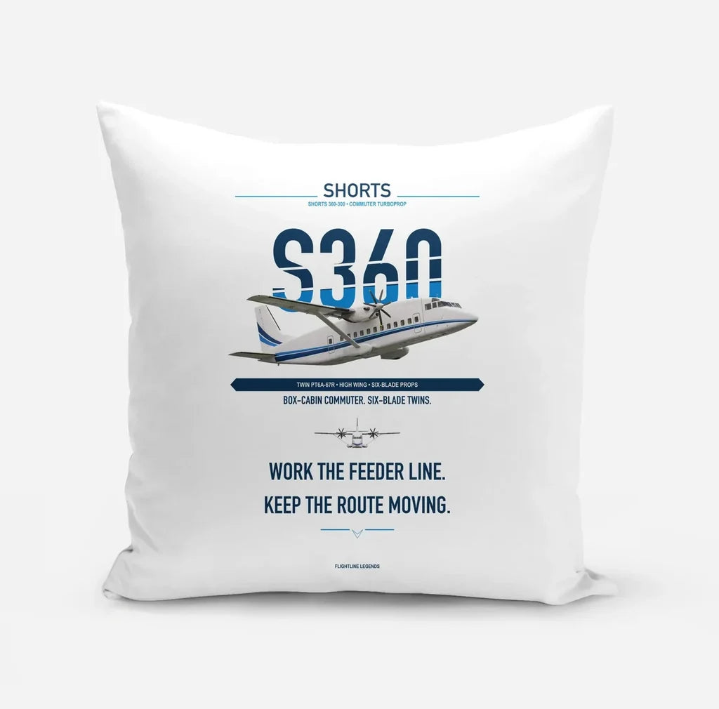 Shorts 360-300 design on white pillow