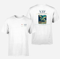 Thumbnail for Yellowknife Airport (YZF) design printed on white double-side t-shirt