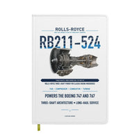 Thumbnail for RB211-524 design on white notebook