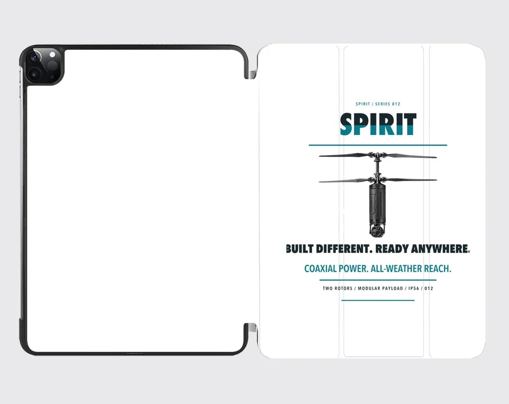 Ascent AeroSystems Spirit design on white ipad tablet case