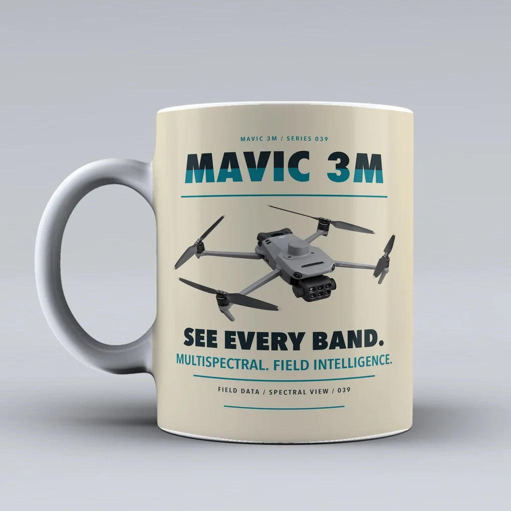 Mavic 3 Multispectral Mug design on beige dji