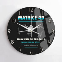 Thumbnail for DJI Matrice 4D design on black no frame wall clock