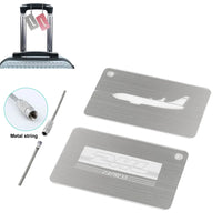 Thumbnail for DHL Aviation Aluminum Airplane Luggage tag in silver