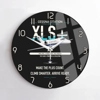 Thumbnail for Cessna Citation XLSPlus design on black no frame wall clock