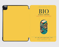 Thumbnail for Bilbao Airport (BIO) design on yellow ipad tablet case