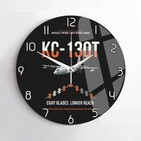Thumbnail for KC-130T NP2000 design on black no frame wall clock