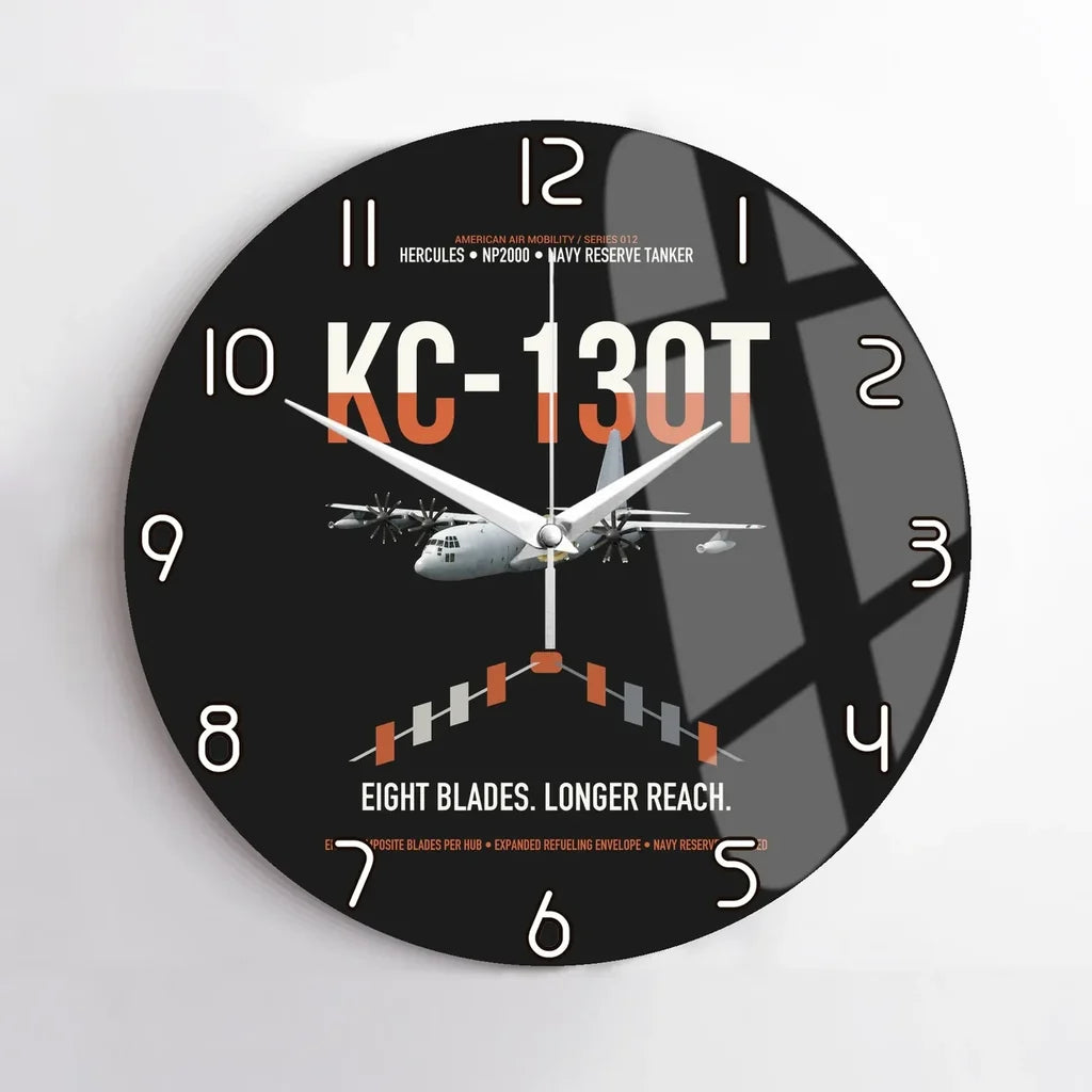 KC-130T NP2000 design on black no frame wall clock
