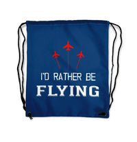 Thumbnail for I'd Rather Be Flying Drawstring Bag - view 2