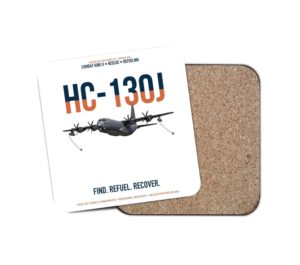HC-130J COMBAT KING II design on white 1 piece coaster