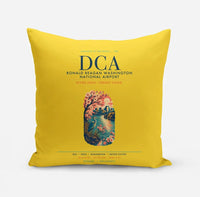 Thumbnail for Ronald Reagan Washington National Airport (DCA) design on yellow pillow
