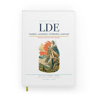 Thumbnail for Tarbes–Lourdes–Pyrénées Airport (LDE) design on white notebook