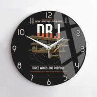 Thumbnail for Fokker Dr.I design on black no frame wall clock