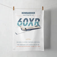 Thumbnail for Bombardier Learjet 60XR design on white towel