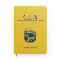 Thumbnail for Cancún International Airport (CUN) design on yellow notebook