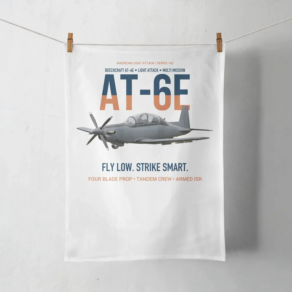 AT-6E Wolverine Light Attack design on white towel