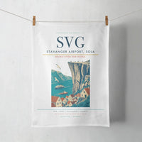 Thumbnail for Stavanger Airport, Sola (SVG) design on white towel