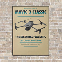 Thumbnail for DJI Mavic 3 Classic vertical canvas print - framed - beige background
