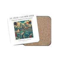 Thumbnail for ST. PETE–CLEARWATER - Poster - Coaster - White