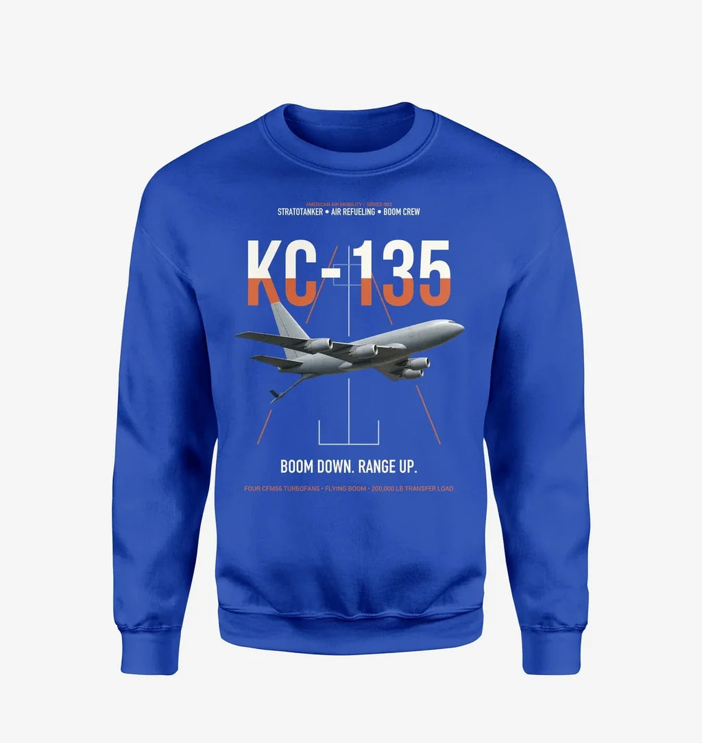 KC-135 STRATOTANKER design on blue sweatshirt