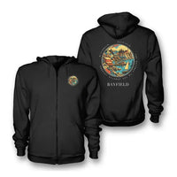 Thumbnail for BAYFIELD - Badge - Zipped Hoodie - Black