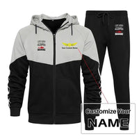 Thumbnail for I Don't Always Stop and Look at Helicopters Zipped Hoodie - Colourful - Black + Name (Customizable)
