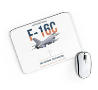 Thumbnail for F-16C Fighting Falcon One Airframe Every Mission design on white rectangle mouse pad
