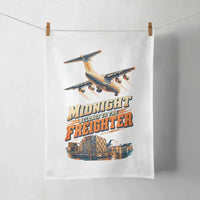 Thumbnail for Midnight Belongs To The Freighter design on white towel