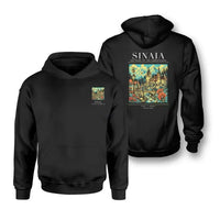 Thumbnail for SINAIA - Poster - Double-Side Hoodie - Black