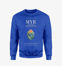 Thumbnail for Myrtle Beach International Airport (MYR) design on blue sweatshirt
