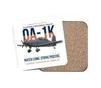 Thumbnail for OA-1K Skyraider II Armed Overwatch design on white 1 piece coaster