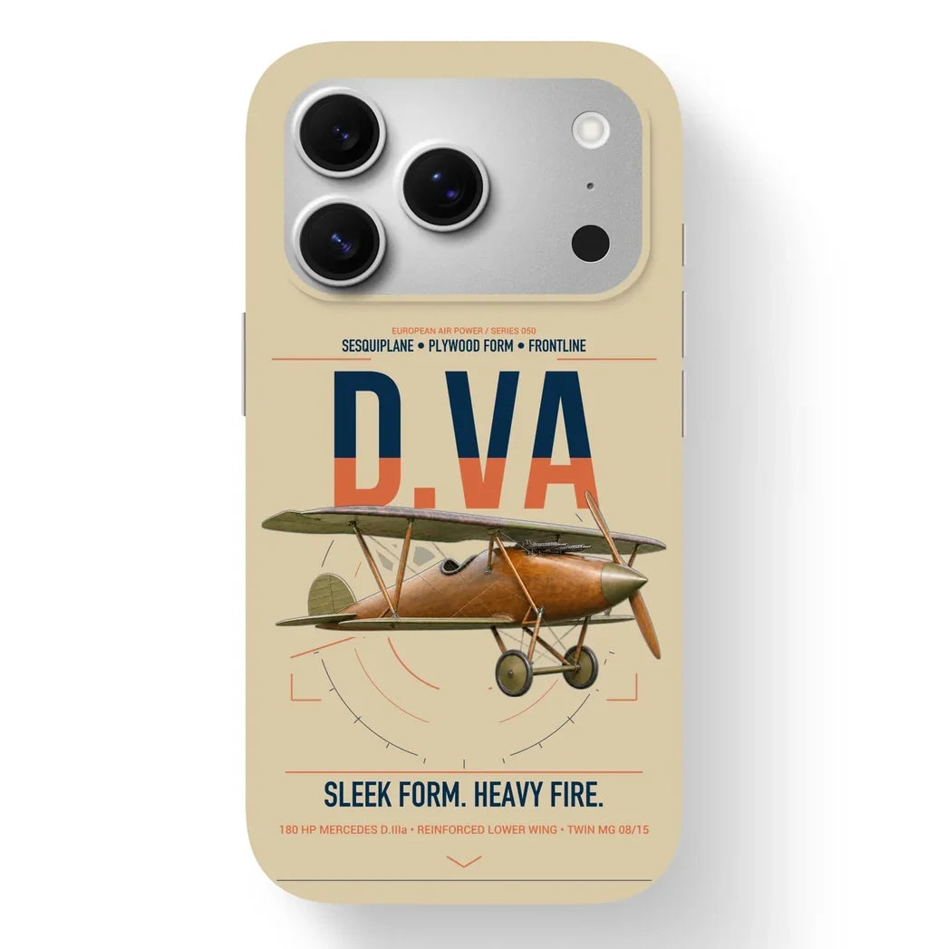 Albatros D.Va design on beige magsafe iphone case, for iPhone 17 Pro
