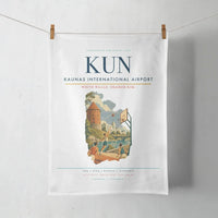 Thumbnail for Kaunas International Airport (KUN) design on white towel