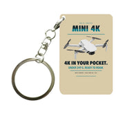 Thumbnail for DJI Mini 4K Key Chain design on beige key chain