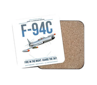 Thumbnail for F-94C Starfire design on white 1 piece coaster
