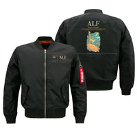 Thumbnail for Alta Airport (ALF) design on black bomber jacket