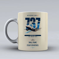 Thumbnail for Boeing 737-500 Classic double-side print on beige ceramic mug